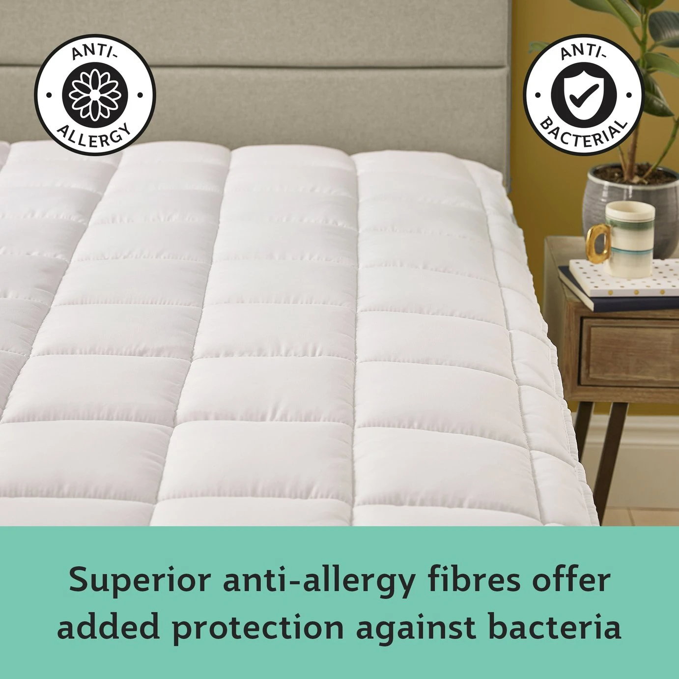 Sealy Anti Allergy Hollowfibre Mattress Topper - Double 5 Sealy Anti Allergy Hollowfibre Mattress Topper - Double - Image 3