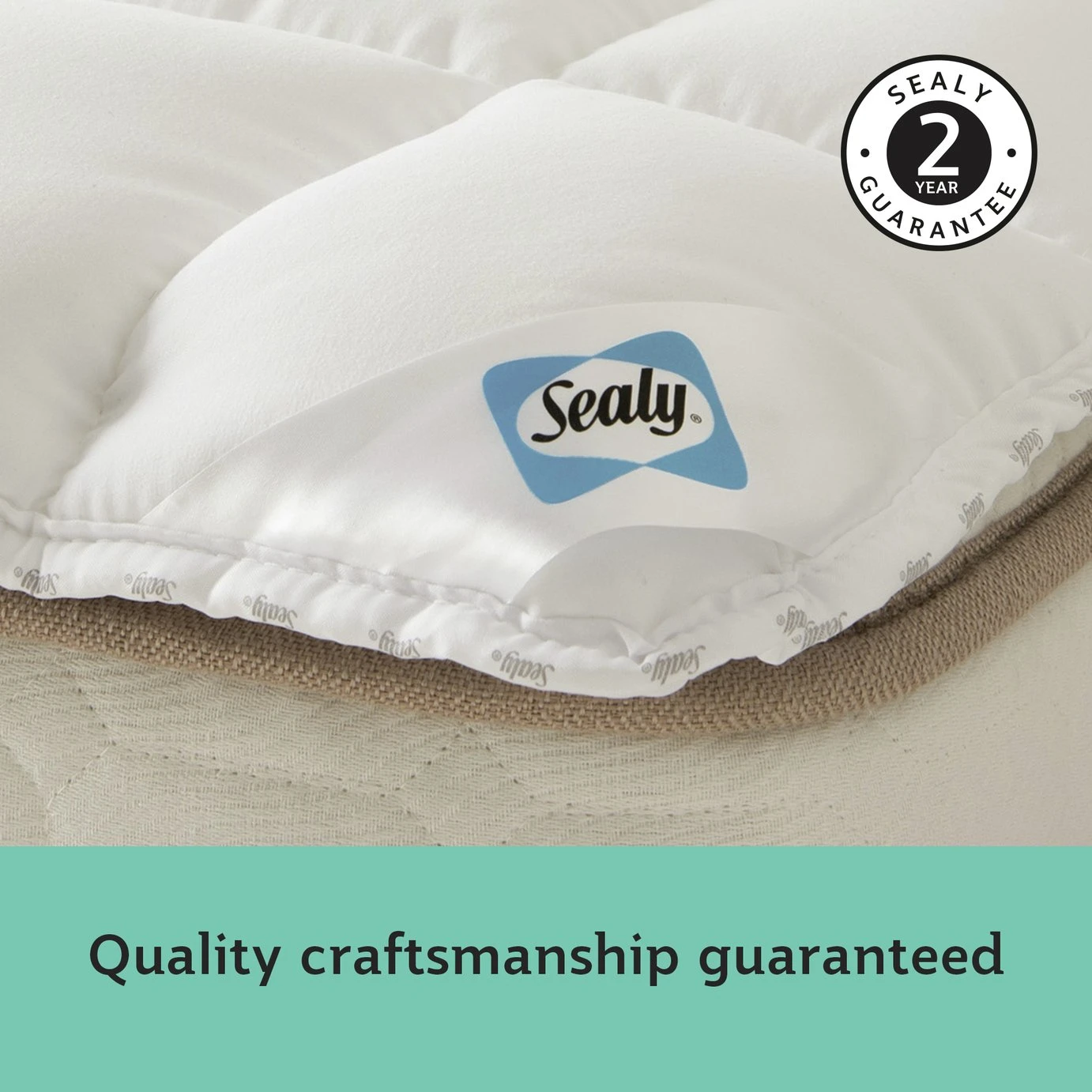 Sealy Anti Allergy Hollowfibre Mattress Topper - Double 8 Sealy Anti Allergy Hollowfibre Mattress Topper - Double - Image 6