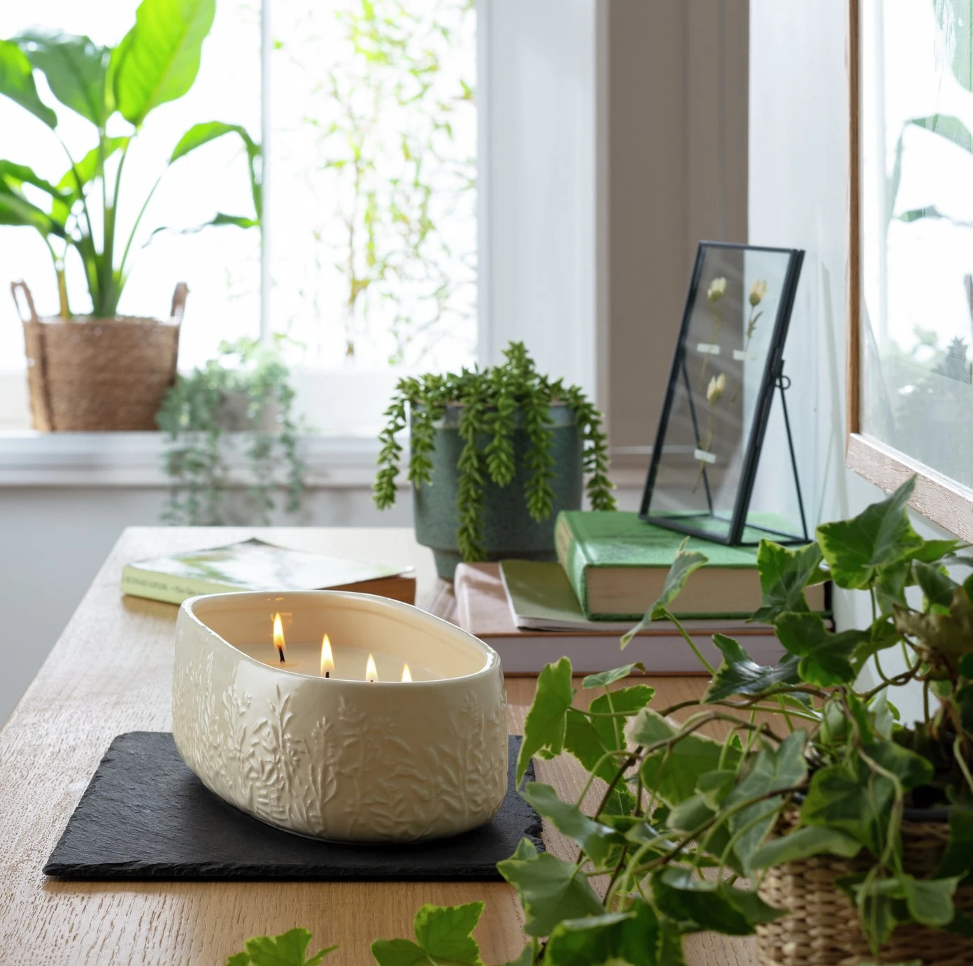 Habitat Large Scallop Multiwick Thin Candle - Flower Market 4 Habitat Large Scallop Multiwick Thin Candle - Flower Market - Image 2