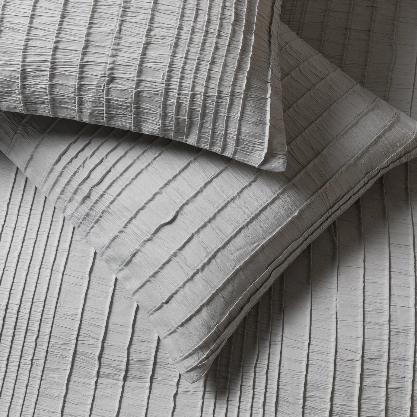 Habitat Crinkle Grey Bedding Set - Single 6 Habitat Crinkle Grey Bedding Set - Single - Image 4