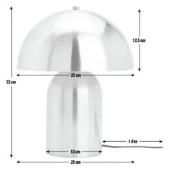 Habitat Mushroom Steel Table Lamp - Brass 11 Habitat Mushroom Steel Table Lamp - Brass -Habitat 1233670 R E001