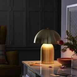 Habitat Mushroom Steel Table Lamp - Brass 15 Habitat Mushroom Steel Table Lamp - Brass -Habitat 1233670 R Z002C