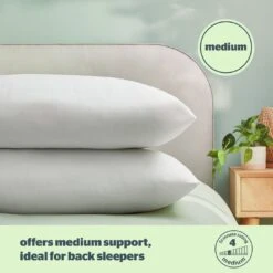 Silentnight Anti-Allergy Medium/ Soft Pillow - 2 Pack -Habitat 1274299 R Z005A