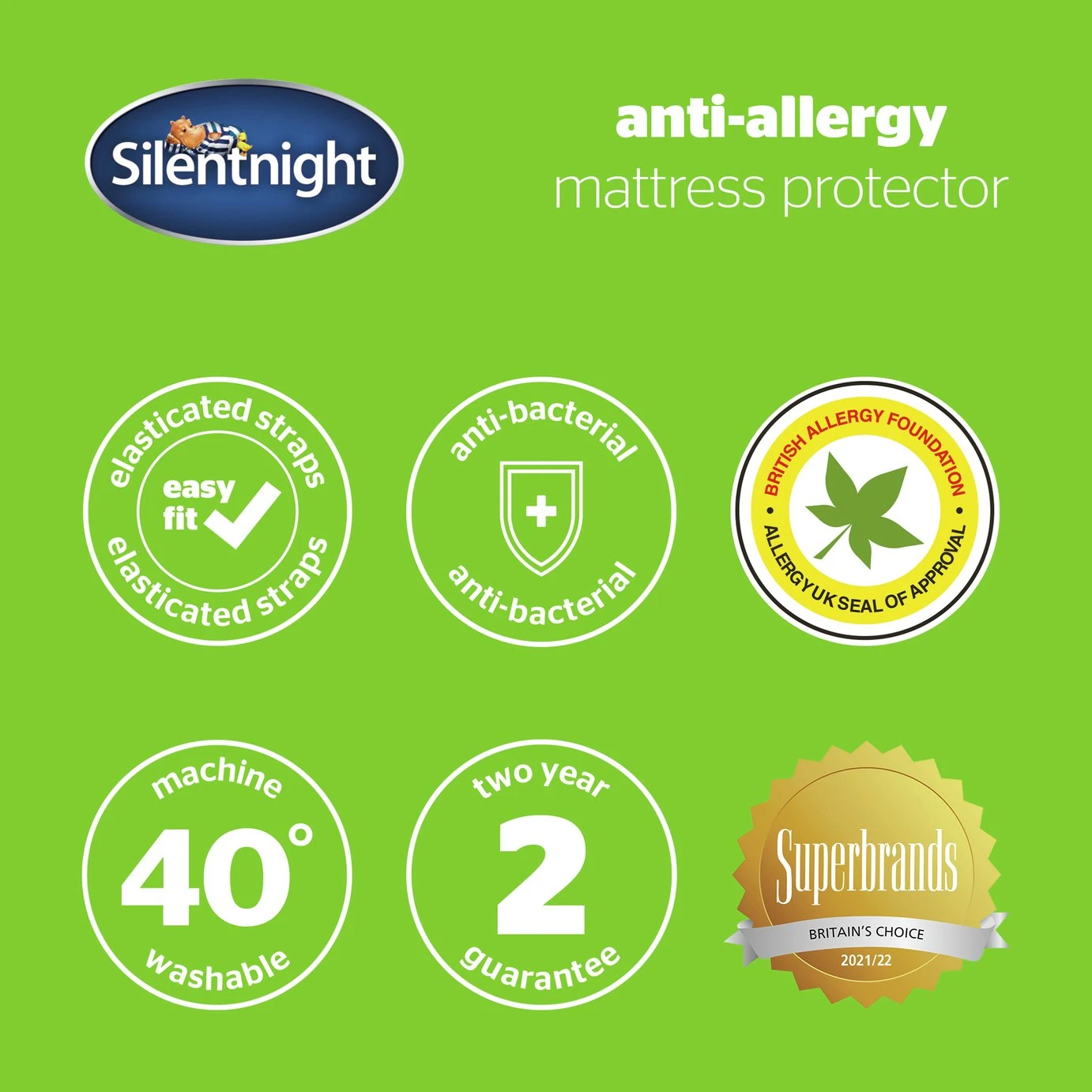 Silentnight Anti-Allergy Mattress Protector - Single 11 Silentnight Anti-Allergy Mattress Protector - Single - Image 9