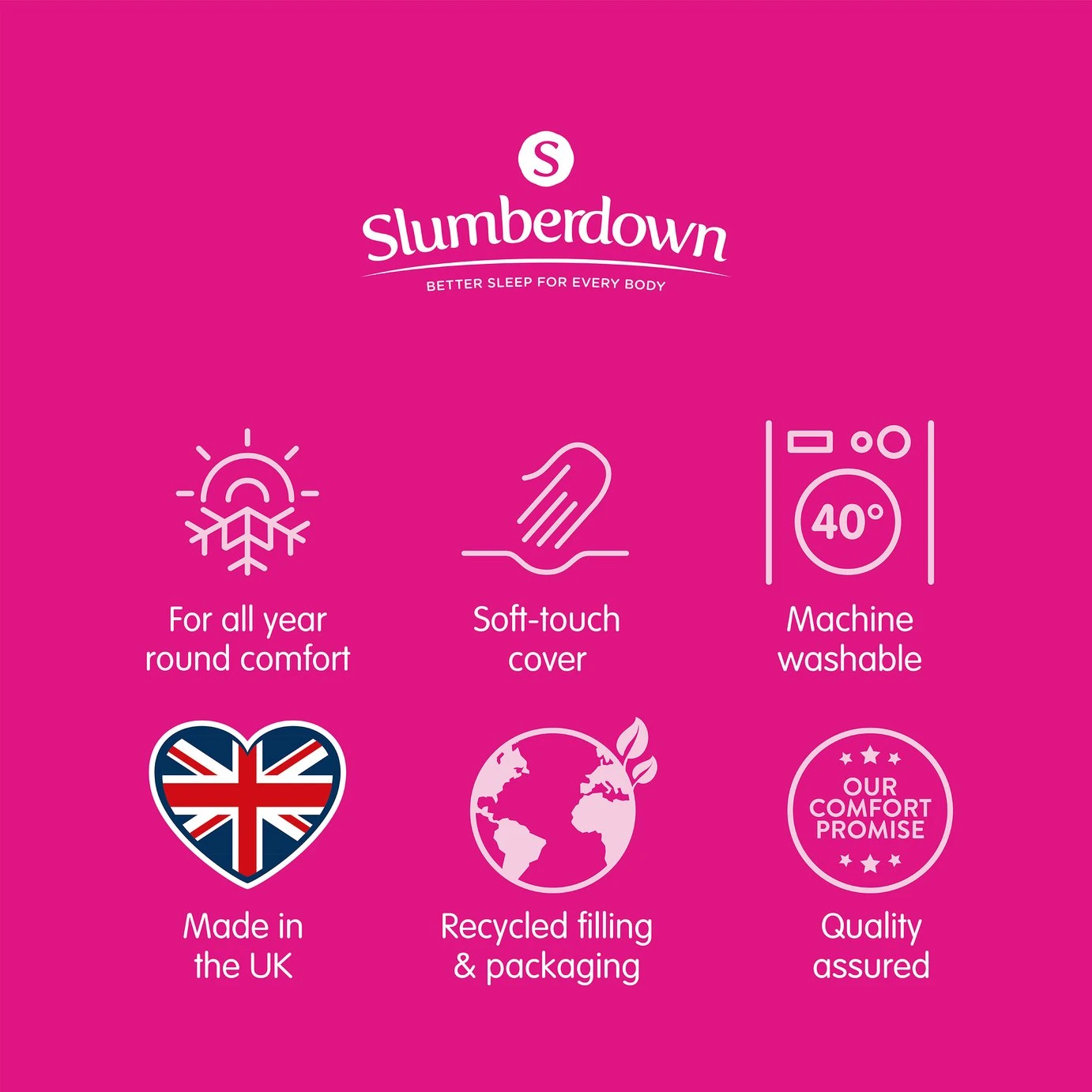 Slumberdown Soft & Huggable 10.5 Tog Duvet - Single 12 Slumberdown Soft & Huggable 10.5 Tog Duvet - Single - Image 10
