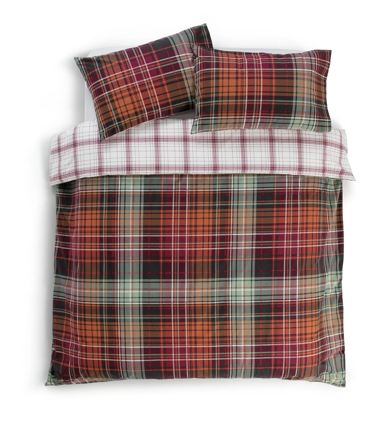 Habitat Red Brushed Check Bedding Set - Single 5 Habitat Red Brushed Check Bedding Set - Single - Image 3