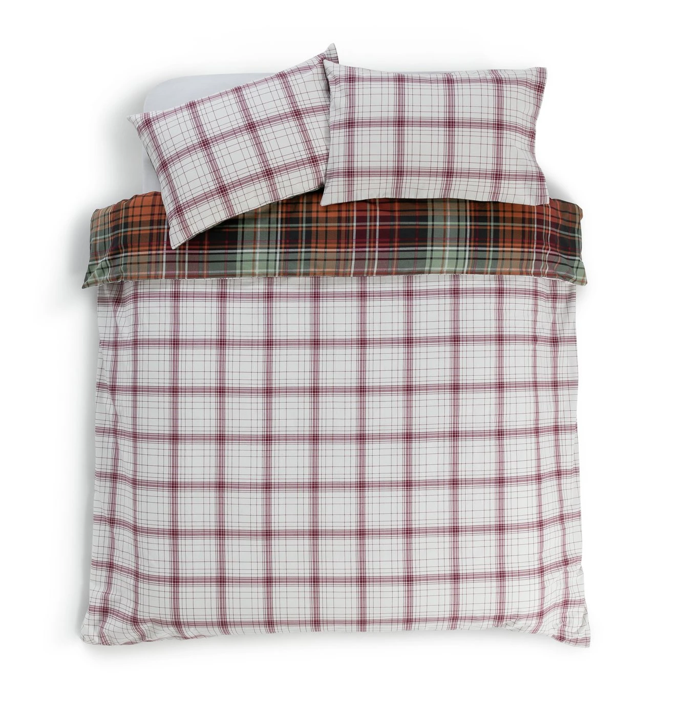 Habitat Red Brushed Check Bedding Set - Single 7 Habitat Red Brushed Check Bedding Set - Single - Image 5