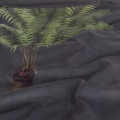 Habitat Graphic Palm Printed Throw - Black - 125X150cm -Habitat 2067869 R Z003A