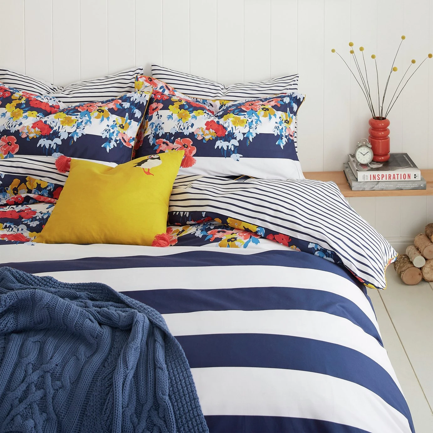Joules Cotton Percale St Ives Floral Navy Bedding Set-Single 3 Joules Cotton Percale St Ives Floral Navy Bedding Set-Single - Image 2