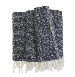 Habitat Faux Textured Mohair Throw - Navy - 125x150cm