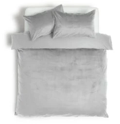 Habitat Plain Velvet Silver Bedding Set - Double 10 Habitat Plain Velvet Silver Bedding Set - Double -Habitat 2159162 R Z002A