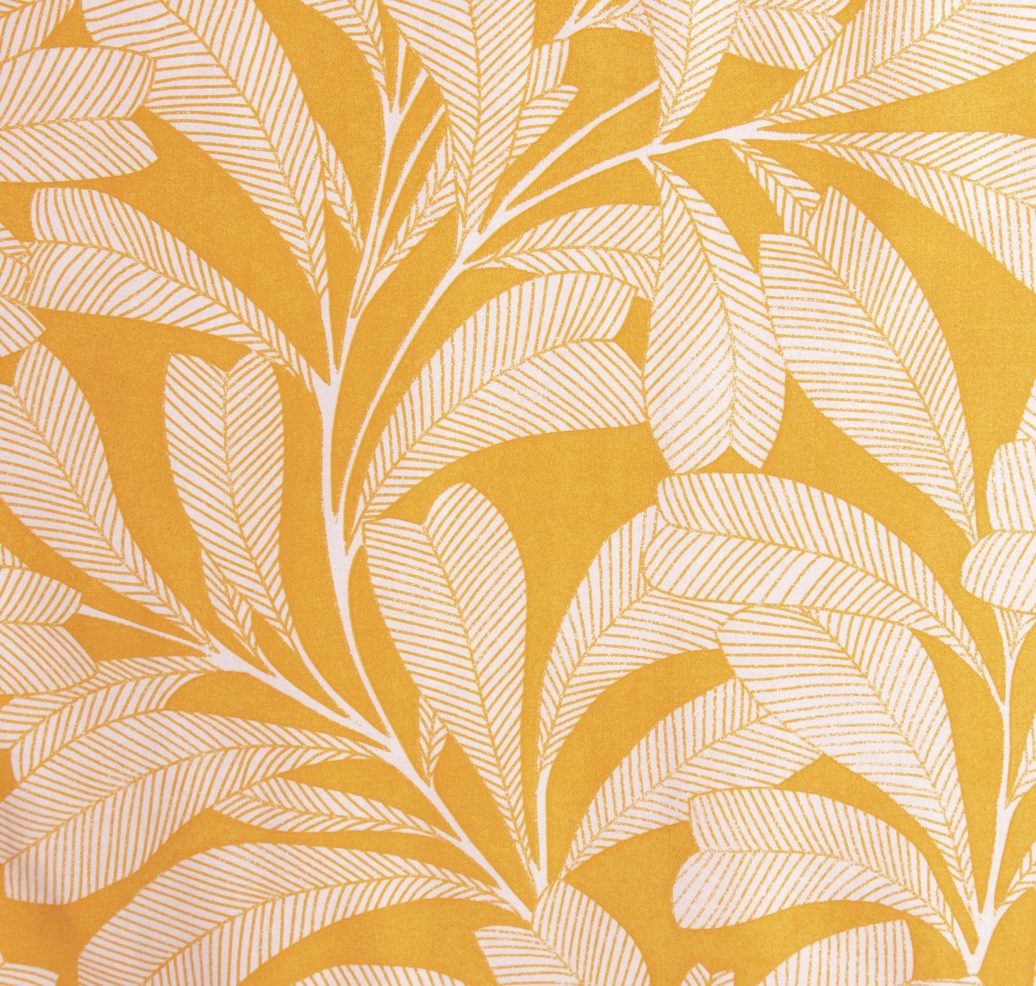 Habitat Cotton Linear Leaf Print Yellow Bedding Set- Single 4 Habitat Cotton Linear Leaf Print Yellow Bedding Set- Single - Image 2