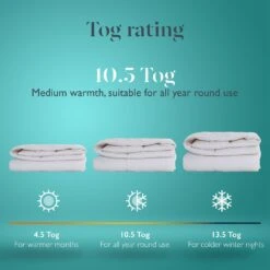 Earthkind Luxury Feather & Down 10.5 Tog Duvet - Single -Habitat 2253721 R Z007A