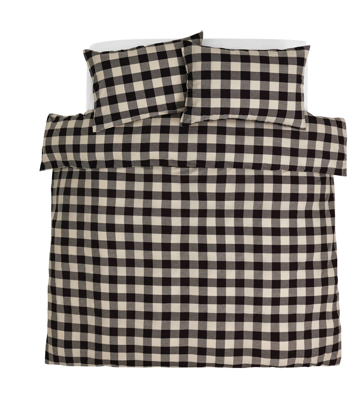 Habitat Gingham Check Black & White Bedding Set - Single 5 Habitat Gingham Check Black & White Bedding Set - Single - Image 3