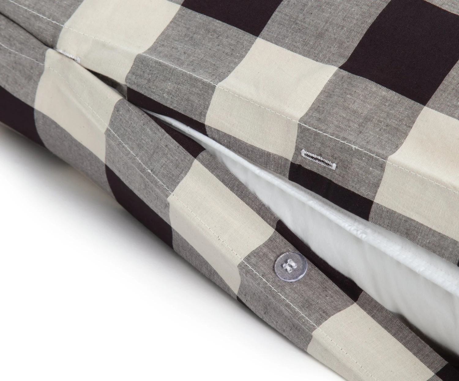 Habitat Gingham Check Black & White Bedding Set - Single 7 Habitat Gingham Check Black & White Bedding Set - Single - Image 5