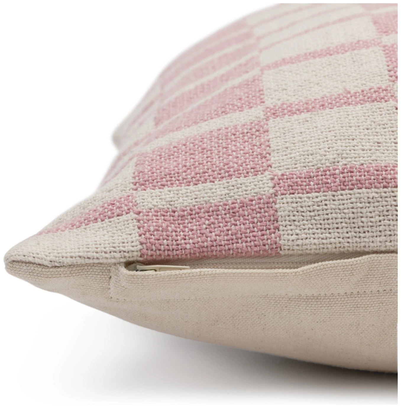 Habitat Checker Board Cushion - White & Pink - 43x43cm 7 Habitat Checker Board Cushion - White & Pink - 43x43cm - Image 5