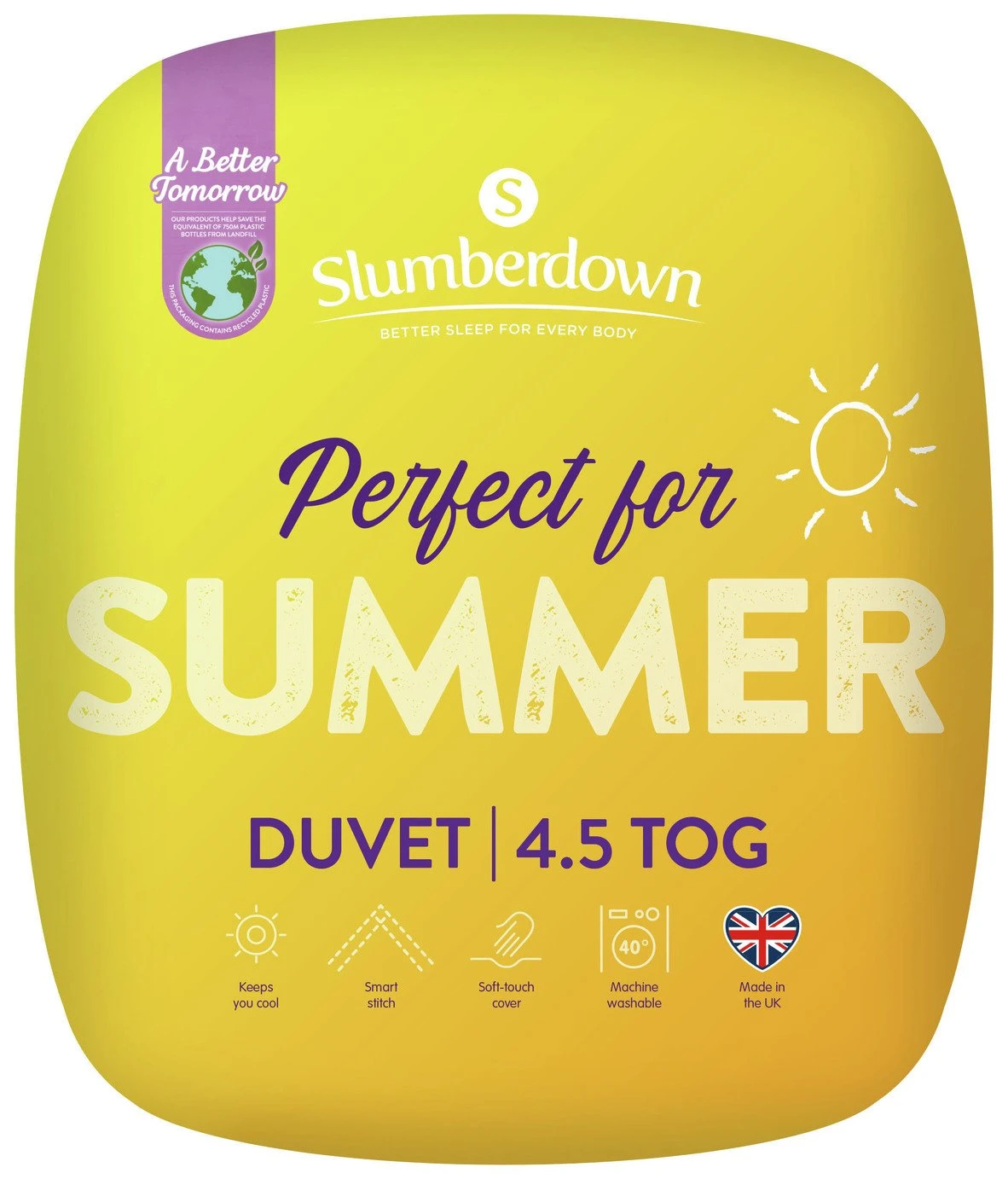 Slumberdown Summer Non Allergic 4.5 Tog Duvet - Single 3 Slumberdown Summer Non Allergic 4.5 Tog Duvet - Single