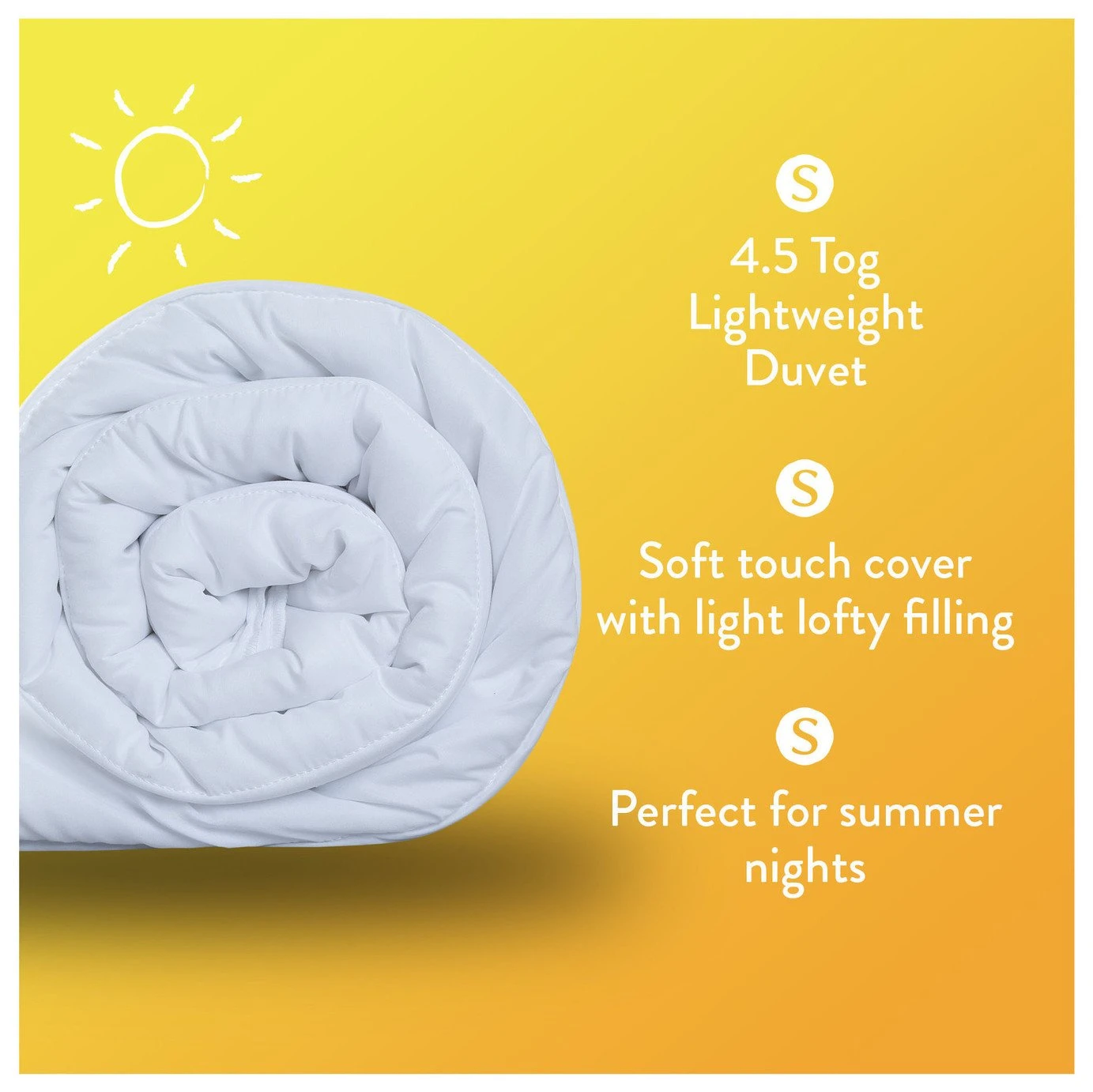Slumberdown Summer Non Allergic 4.5 Tog Duvet - Single 4 Slumberdown Summer Non Allergic 4.5 Tog Duvet - Single - Image 2
