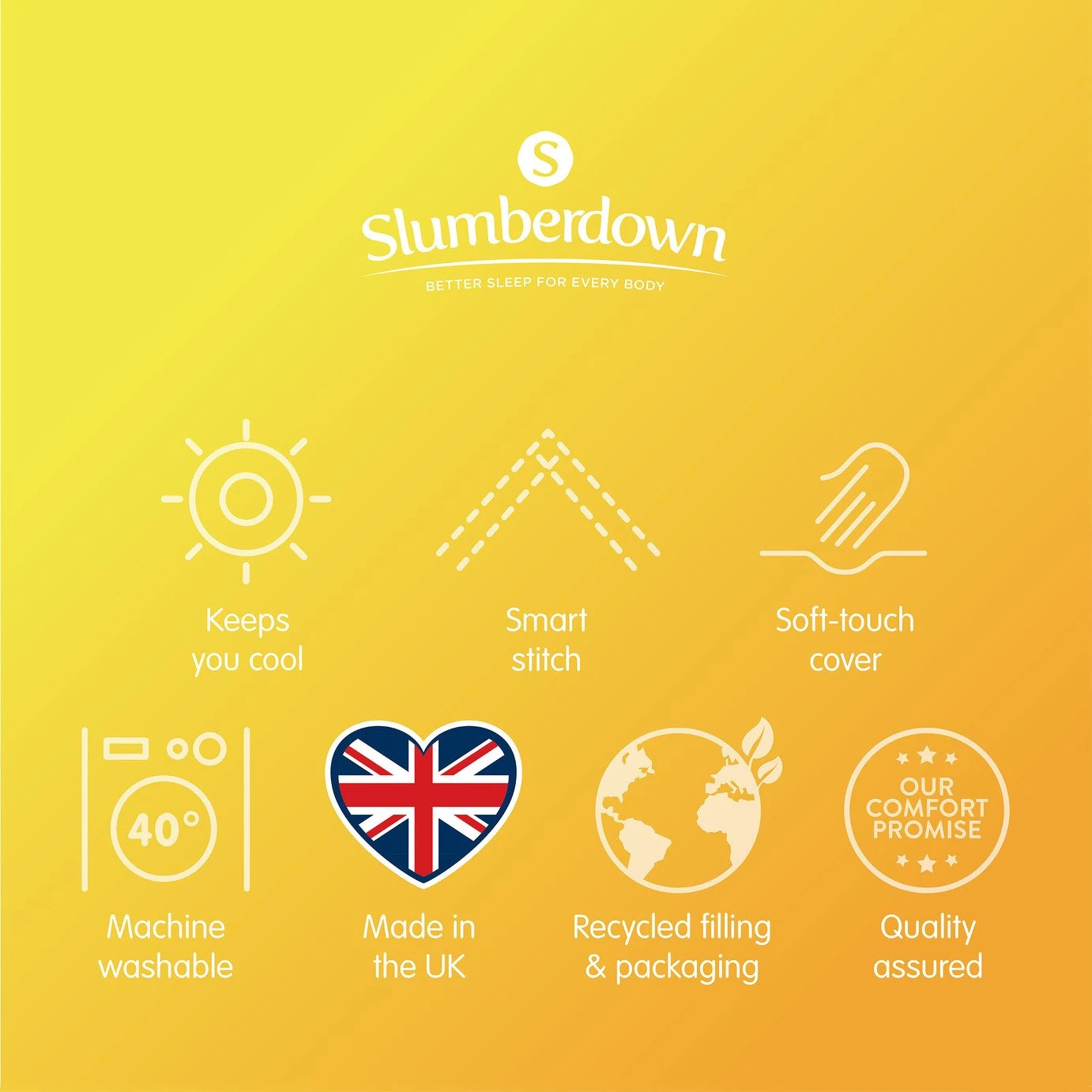 Slumberdown Summer Non Allergic 4.5 Tog Duvet - Single 14 Slumberdown Summer Non Allergic 4.5 Tog Duvet - Single - Image 12