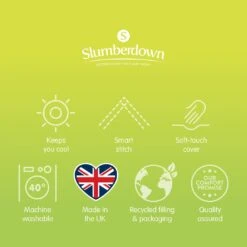 Slumberdown Spring Non Allergic 7.5 Tog Duvet - Single 25 Slumberdown Spring Non Allergic 7.5 Tog Duvet - Single -Habitat 2842936 R Z013A