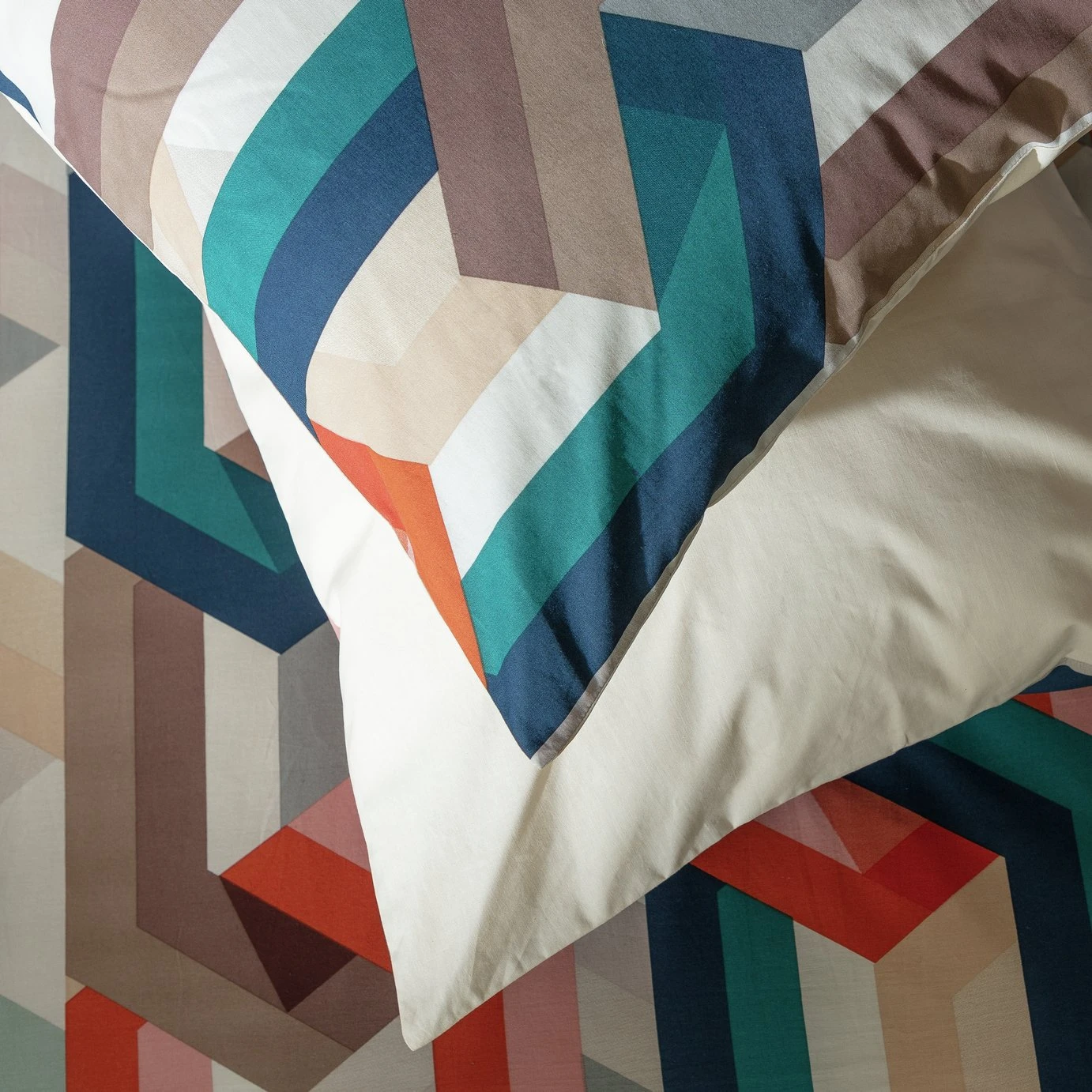 Habitat Cotton Chain Print Multicolor Bedding Set - Single 6 Habitat Cotton Chain Print Multicolor Bedding Set - Single - Image 4