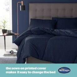 Silentnight Coverless 10.5Tog Navy Duvet &Pillowcase- Single -Habitat 3032257 R Z004A