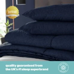 Silentnight Coverless 10.5Tog Navy Duvet &Pillowcase- Single -Habitat 3032257 R Z006A