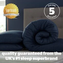 Silentnight Coverless 10.5Tog Navy Duvet &Pillowcase- Single -Habitat 3032257 R Z009A