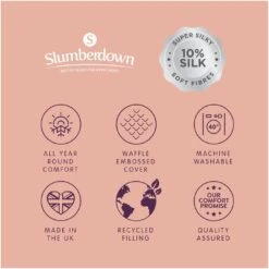 Slumberdown Silk Touch 10.5 Tog Duvet - Single 26 Slumberdown Silk Touch 10.5 Tog Duvet - Single -Habitat 3038701 R Z014A