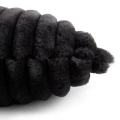 Habitat Ribbed Faux Fur Cushion - Charcoal - 50X50cm 9 Habitat Ribbed Faux Fur Cushion - Charcoal - 50X50cm -Habitat 3064380 R Z003A