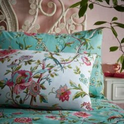Furn Vintage Chinoiserie Floral Green Bedding Set - Single -Habitat 3066498 R Z003A