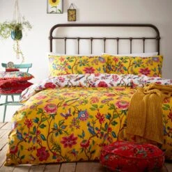 Furn Pomelo Tropical Floral Yellow Bedding Set - Single -Habitat 3066773 R Z004A
