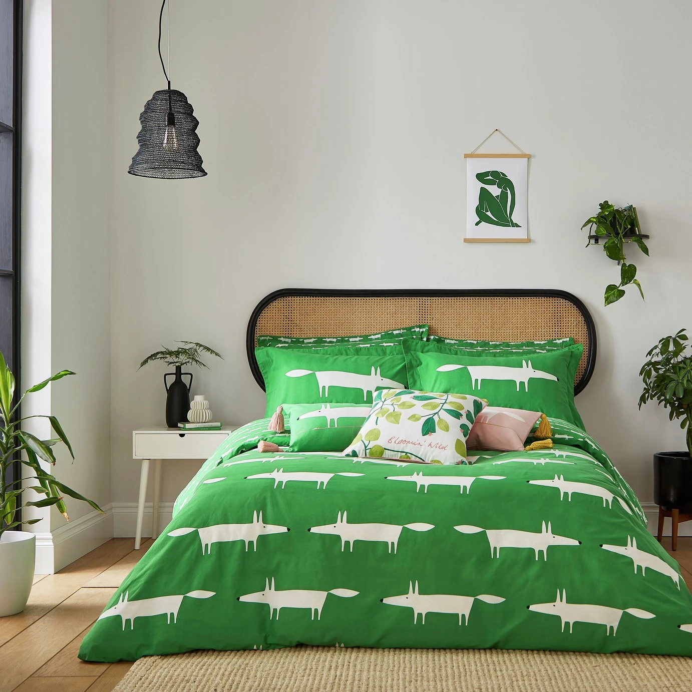 Scion Cotton Mr Fox Mint Green Bedding Set - Single 4 Scion Cotton Mr Fox Mint Green Bedding Set - Single - Image 2