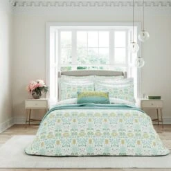 V&A Cotton 200TC Voysey Anselm Aqua Bedding Set - Double 5 V&A Cotton 200TC Voysey Anselm Aqua Bedding Set - Double -Habitat 3069251 R Z002A