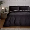Bianca Cotton 180 TC Geometric Black Bedding Set - Double -Habitat 3080450 R Z001A
