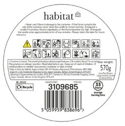 Habitat Large Ceramic Candle - Gardenia & Rose 9 Habitat Large Ceramic Candle - Gardenia & Rose -Habitat 3109685 R Z011A