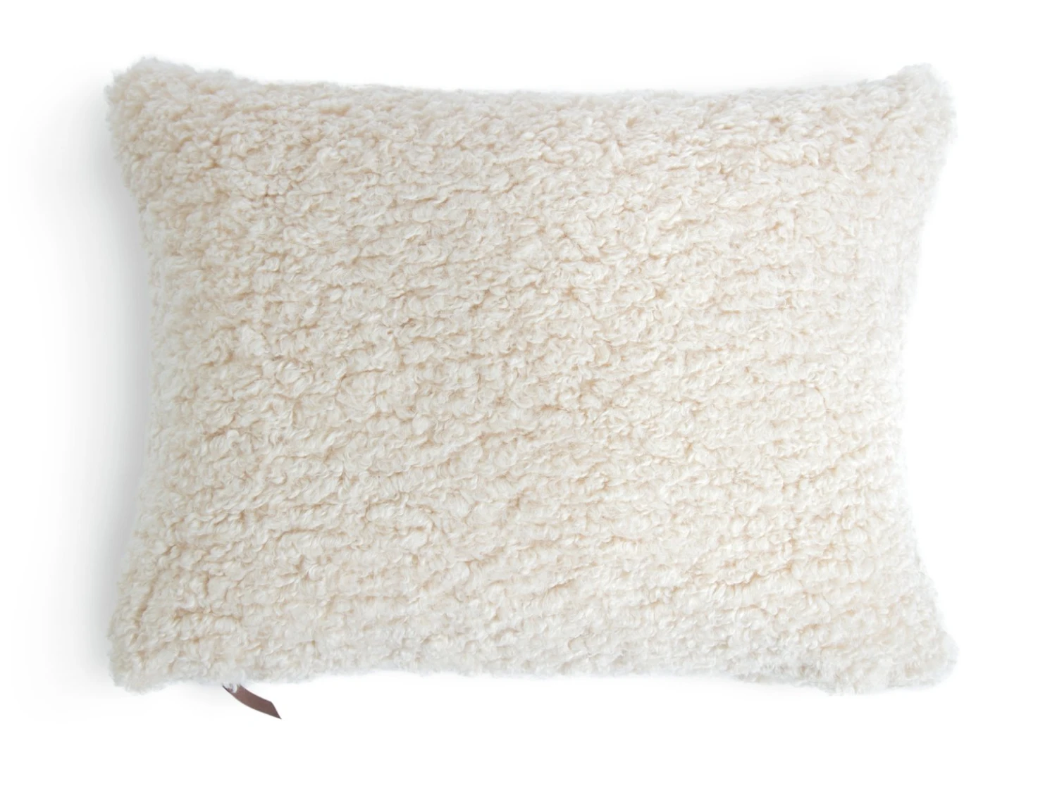 Habitat Faux Shearling Cushion - Oatmeal - 60X40cm