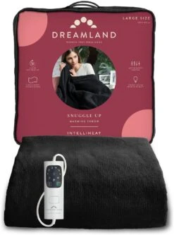 Dreamland Snuggle Up Black Heated Throw - Large 17 Dreamland Snuggle Up Black Heated Throw - Large -Habitat 3243699 R Z002A