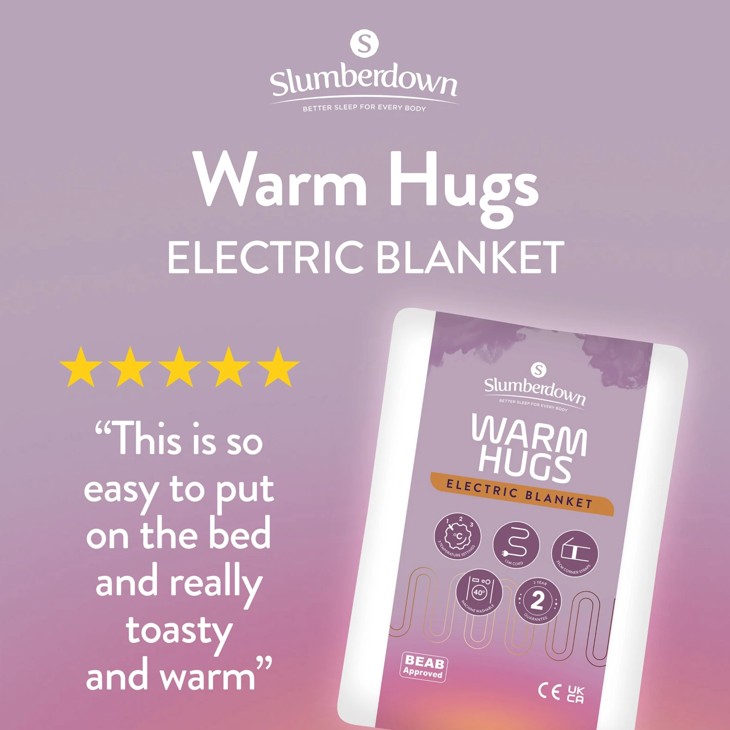 Slumberdown Warm Hugs Electric Blanket-King 4 Slumberdown Warm Hugs Electric Blanket-King - Image 2