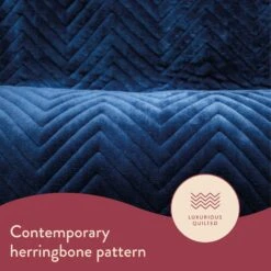 Dreamland Deluxe Velvet Royal Blue Heated Throw - Large -Habitat 3340901 R Z005A 1