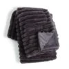 Habitat Ribbed Faux Fur Throw - Charcoal - 125X150cm 2 Habitat Ribbed Faux Fur Throw - Charcoal - 125X150cm -Habitat 3361320 R Z001A