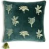 Habitat Embroidered Palm Cushion - Green -43X43cm 1 Habitat Embroidered Palm Cushion - Green -43X43cm -Habitat 3989290 R Z001A