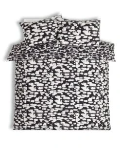 Habitat Cotton Bark Print Black & Grey Bedding Set - Double -Habitat 4095798 R Z002A