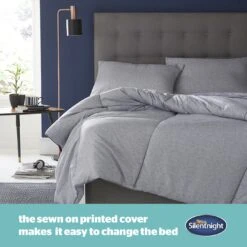 Silentnight Coverless 10.5Tog Grey Duvet & Pillowcase-Single 15 Silentnight Coverless 10.5Tog Grey Duvet & Pillowcase-Single -Habitat 4468624 R Z004A