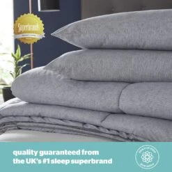 Silentnight Coverless 10.5Tog Grey Duvet & Pillowcase-Single 17 Silentnight Coverless 10.5Tog Grey Duvet & Pillowcase-Single -Habitat 4468624 R Z006A