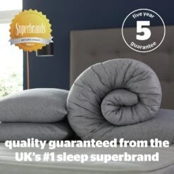 Silentnight Coverless 10.5Tog Grey Duvet & Pillowcase-Single 20 Silentnight Coverless 10.5Tog Grey Duvet & Pillowcase-Single -Habitat 4468624 R Z009A