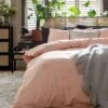 Habitat Embroidered Palm Pink Bedding Set - Single 1 Habitat Embroidered Palm Pink Bedding Set - Single -Habitat 4529556 R Z001C