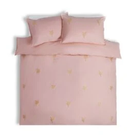 Habitat Embroidered Palm Pink Bedding Set - Single 9 Habitat Embroidered Palm Pink Bedding Set - Single -Habitat 4529556 R Z002A