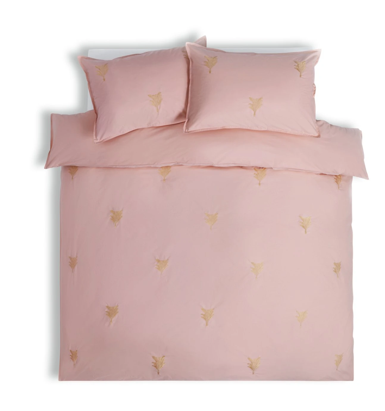 Habitat Embroidered Palm Pink Bedding Set - Single 5 Habitat Embroidered Palm Pink Bedding Set - Single - Image 3