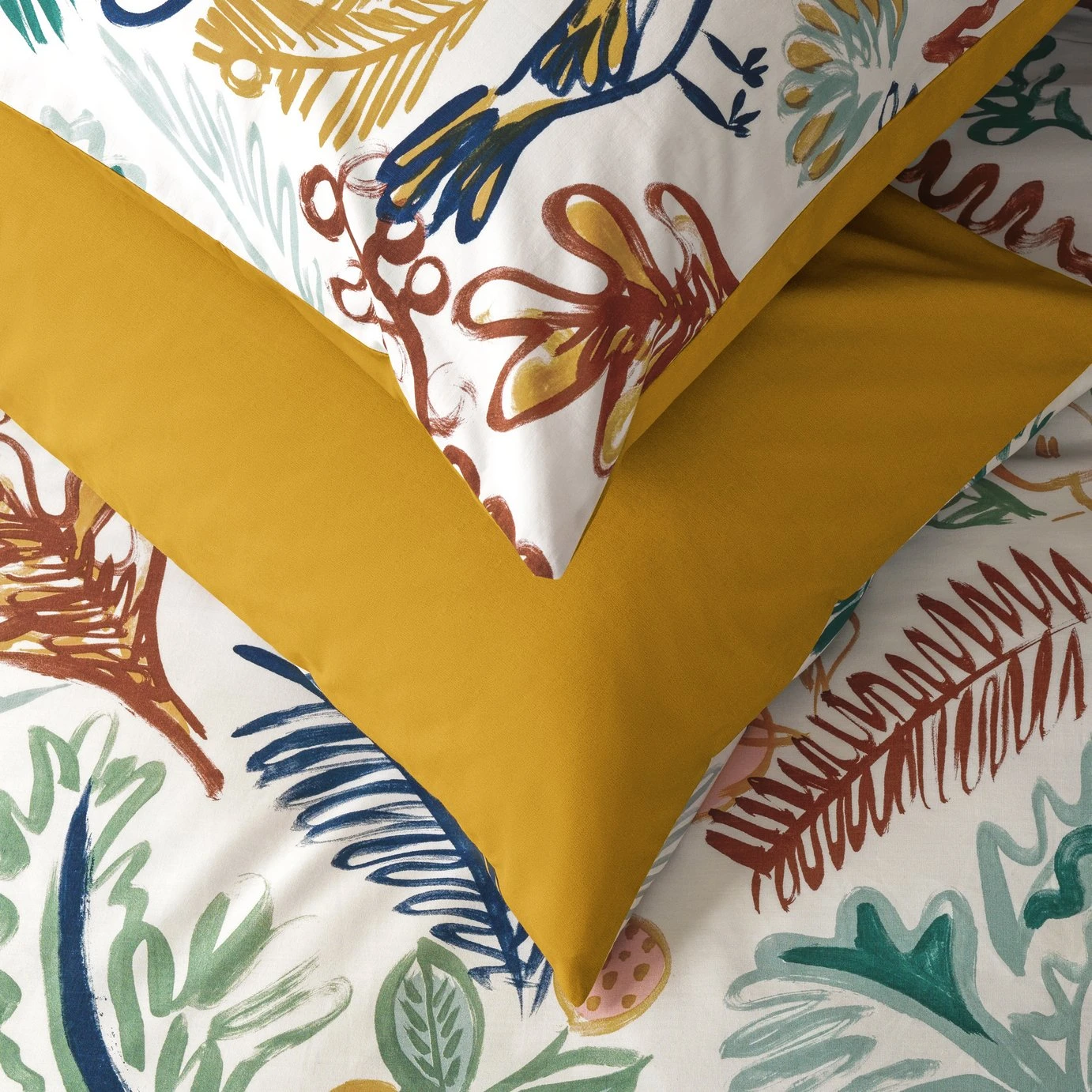 Habitat Artisan Bird Print Multicolor Bedding Set - Single 6 Habitat Artisan Bird Print Multicolor Bedding Set - Single - Image 4